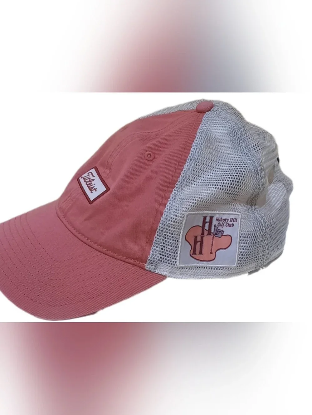 Titleist Women's Golf Hat Pink Hickory Hill Golf Club Adjustable Truckers Hat